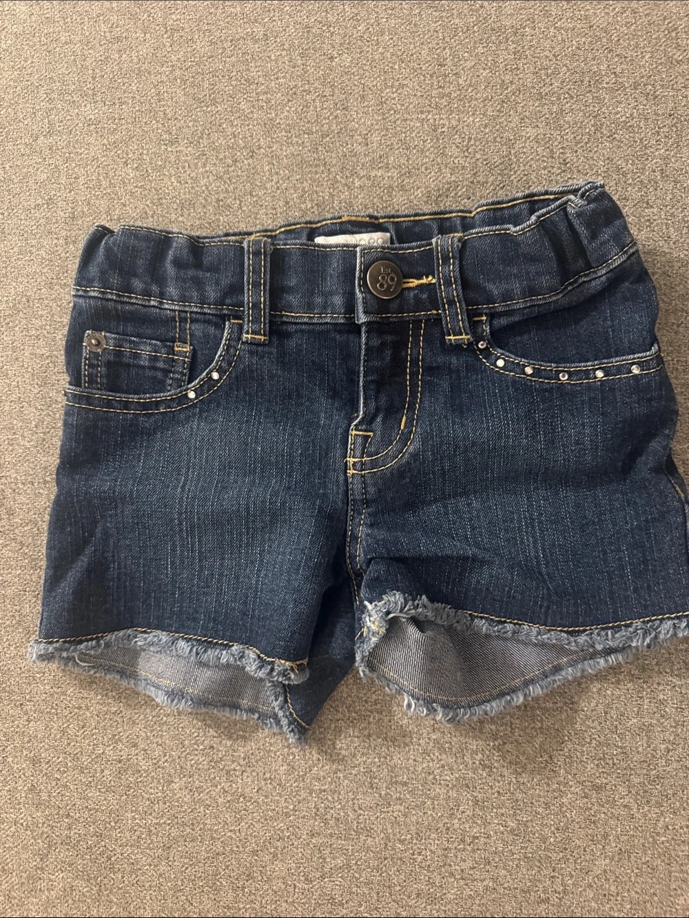 5/$15- Kids Dark Blue Denim Shorts with Stud Detail